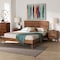 Baxton Studio Demeter Mid-Century Modern Walnut Brown Finished Wood Queen Size 3-Piece Bedroom Set 242-9408-9429-11298-11298-ZORO - alternate 3